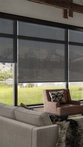 Black solar shades from A Modern Window